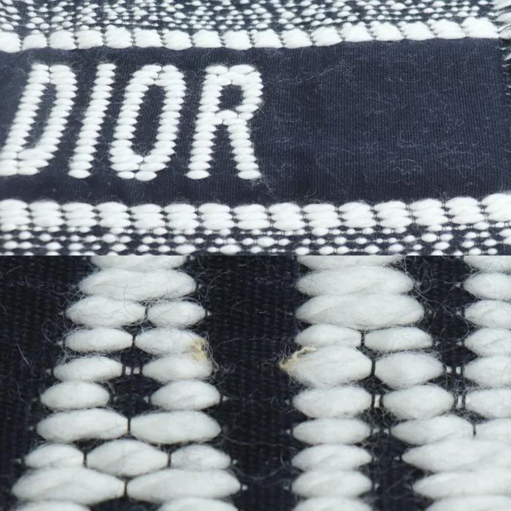 Dior Logo Oblique Big Scarf Navy 31 Cdo301 Ixgs - Picture 5 of 6